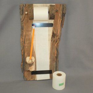 Rustic Reclaimed Wood Memo Pad, Paper Roll Memo Board, Message Center